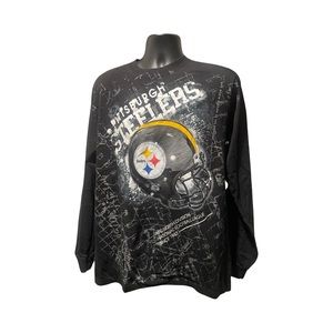 Reebok NFL Pittsburg Steelers Long Sleeve Tee Men Size Large